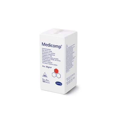 Compresses Non-Tissées 5 x 5cm, 4P. / 40g/m² Medicomp - Lot De 100