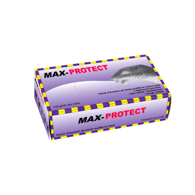 Gants Latex Légèrement Poudrés Max-Protect - Boite De 100